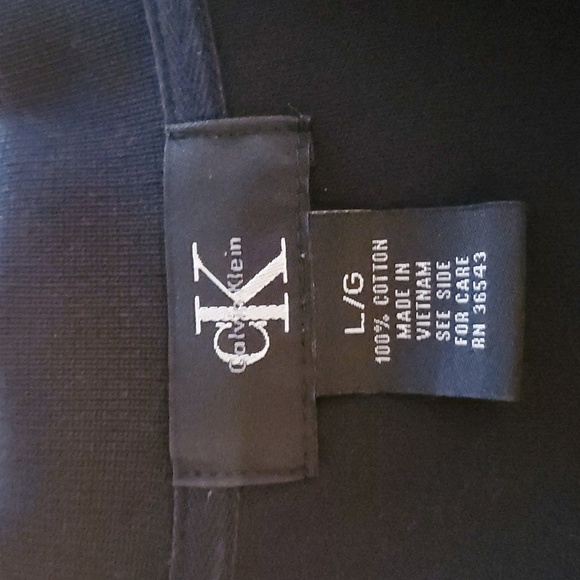 Mens Black Calvin Klein Polo top sz Large - Picture 5 of 5